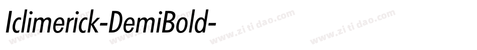 Iclimerick-DemiBold字体转换