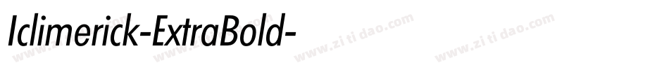 Iclimerick-ExtraBold字体转换
