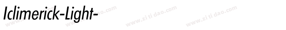 Iclimerick-Light字体转换