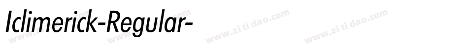 Iclimerick-Regular字体转换