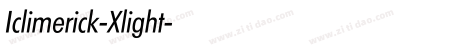 Iclimerick-Xlight字体转换