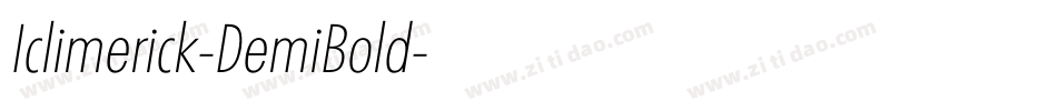 Iclimerick-DemiBold字体转换