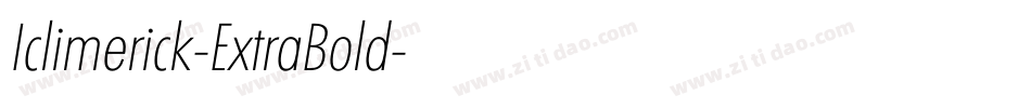 Iclimerick-ExtraBold字体转换
