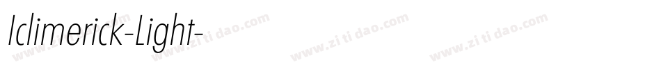 Iclimerick-Light字体转换