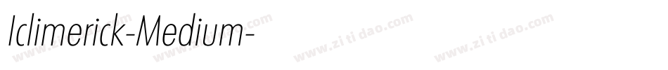 Iclimerick-Medium字体转换