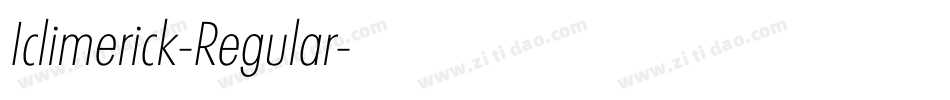 Iclimerick-Regular字体转换