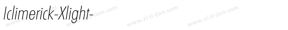 Iclimerick-Xlight字体转换