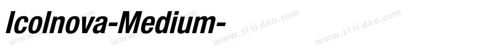 Icolnova-Medium字体转换