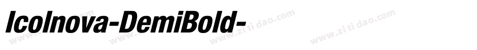 Icolnova-DemiBold字体转换