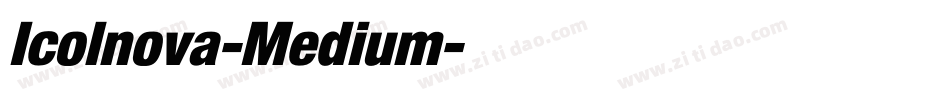 Icolnova-Medium字体转换