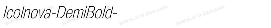 Icolnova-DemiBold字体转换