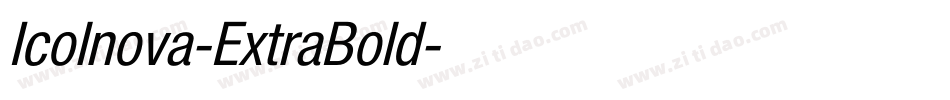 Icolnova-ExtraBold字体转换