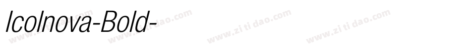 Icolnova-Bold字体转换