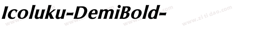 Icoluku-DemiBold字体转换