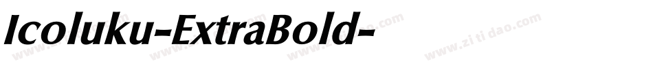 Icoluku-ExtraBold字体转换