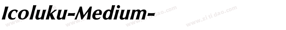 Icoluku-Medium字体转换