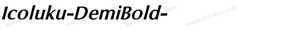 Icoluku-DemiBold字体转换