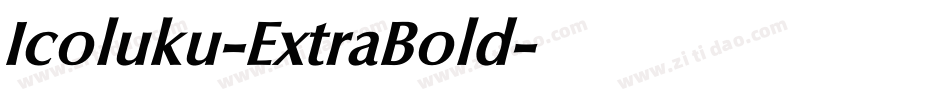 Icoluku-ExtraBold字体转换