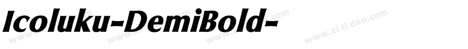 Icoluku-DemiBold字体转换