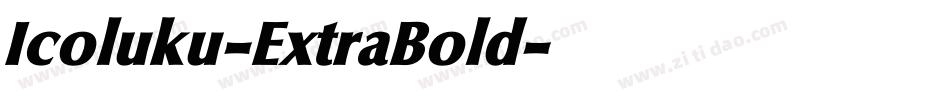 Icoluku-ExtraBold字体转换