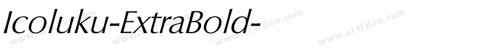 Icoluku-ExtraBold字体转换