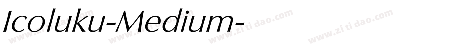 Icoluku-Medium字体转换