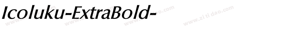 Icoluku-ExtraBold字体转换