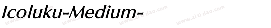 Icoluku-Medium字体转换