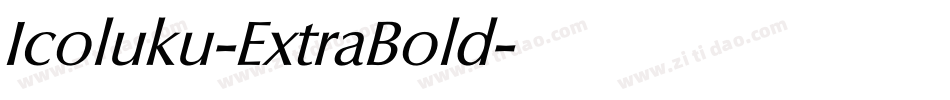 Icoluku-ExtraBold字体转换