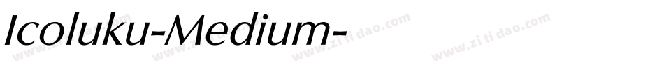 Icoluku-Medium字体转换