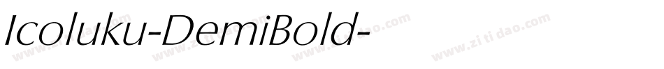 Icoluku-DemiBold字体转换