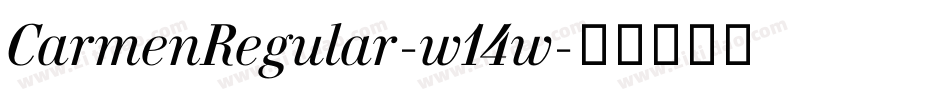CarmenRegular-w14w字体转换