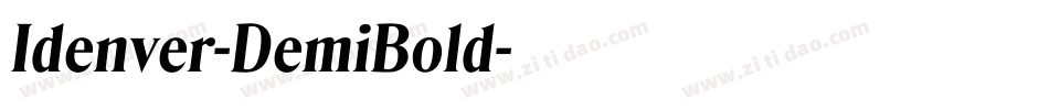 Idenver-DemiBold字体转换