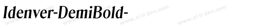 Idenver-DemiBold字体转换
