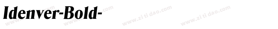 Idenver-Bold字体转换