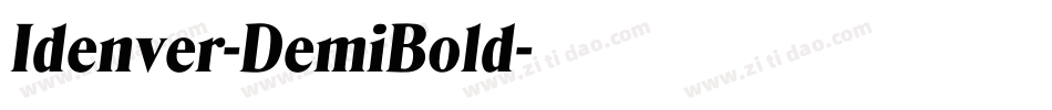 Idenver-DemiBold字体转换