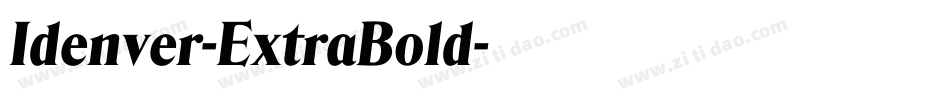 Idenver-ExtraBold字体转换