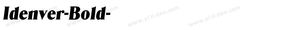 Idenver-Bold字体转换