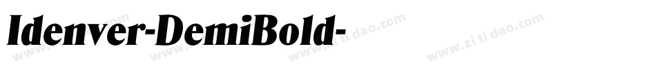 Idenver-DemiBold字体转换