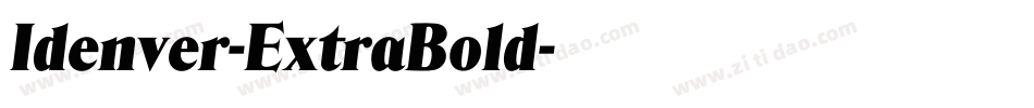 Idenver-ExtraBold字体转换