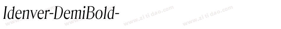 Idenver-DemiBold字体转换