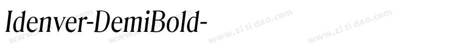 Idenver-DemiBold字体转换