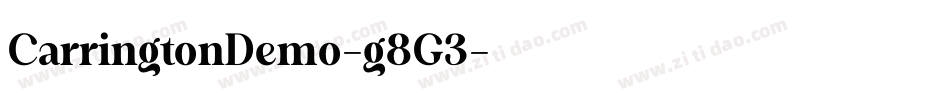 CarringtonDemo-g8G3字体转换