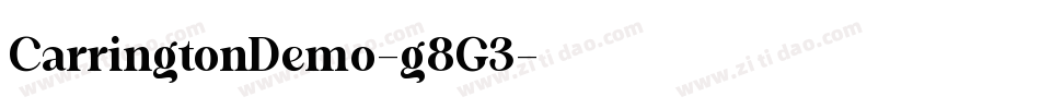 CarringtonDemo-g8G3字体转换