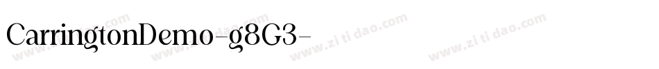 CarringtonDemo-g8G3字体转换