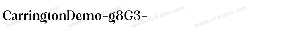 CarringtonDemo-g8G3字体转换