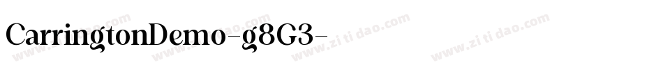 CarringtonDemo-g8G3字体转换