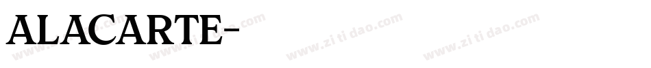 ALACARTE字体转换
