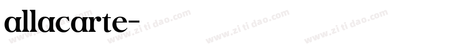 allacarte字体转换