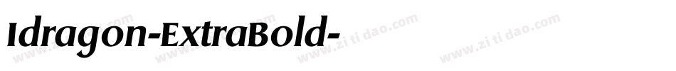 Idragon-ExtraBold字体转换